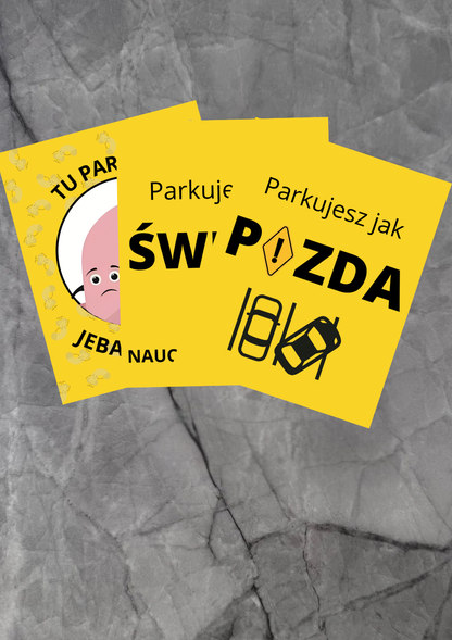 Zestaw naklejek parkingowych