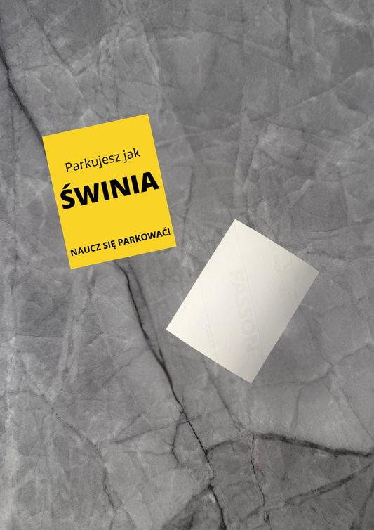 Naklejka „Parkujesz jak ŚWINIA”